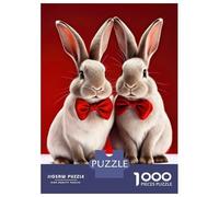Rompecabezas para Adultos De 1000 Piezas Rabbit Cute Animal Rompecabezas para Adultos Juego De Ingenio Regalos para Mujeres Actividades Divertidas En Casa 70x50cm/1000pcs