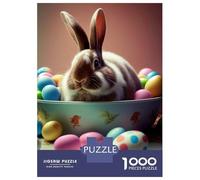 Rompecabezas para Adultos De 1000 Piezas Rabbit Easter Bunny Animal Rompecabezas para Adultos Juego De Ingenio Análisis Y Lógica Actividades Divertidas para Hacer En Casa, 52x38cm/1000pcs