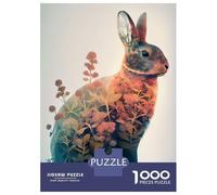 Rompecabezas para Adultos De 1000 Piezas Rabbit Flower Rompecabezas para Adultos Juego De Ingenio Una Obra De Arte Interacción Entre Padres E Hijos 70x50cm/1000pcs