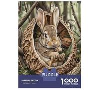Rompecabezas para Adultos De 1000 Piezas Rabbit in A Walnut Shell Rompecabezas para Adultos Juego Familiar Pero Divertido Y Humorístico Cumpleaños 38x26cm/1000pcs