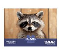Rompecabezas para Adultos De 1000 Piezas Raccoon Portrait Rompecabezas para Adolescentes Juguetes Antiestrés Mejora La Memoria Gran Regalo para Jugar 70x50cm/1000pcs