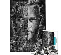 Rompecabezas para Adultos de 1000 Piezas Ragnar Lothbrok Vikingos Rompecabezas para Adolescentes Juegos relajantes Análisis y lógica cumpleaños (tamaño 38x26cm)