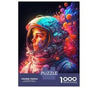 Rompecabezas para Adultos De 1000 Piezas Rainbow Astronaut Rompecabezas para Adultos Juguete Decoración De Pared Corte De Precisión 52x38cm/1000pcs