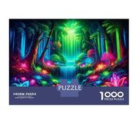 Rompecabezas para Adultos De 1000 Piezas Rainbow Forest Waterfall Rompecabezas para Adultos Juguetes Antiestrés Mejora La Memoria Oferta como Regalo para Toda La Familia 38x26cm/1000pcs