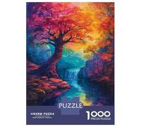 Rompecabezas para Adultos De 1000 Piezas Rainbow Forest Waterfall Scene Rompecabezas para Adultos Juego Familiar Decoración Perfecta Cumpleaños Y Navidad 70x50cm/1000pcs