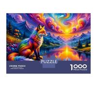 Rompecabezas para Adultos De 1000 Piezas Rainbow Fox Fantasy Landscape Rompecabezas para Adultos Juegos Familiares Pero Divertidos Y Humorísticos Cumpleaños 70x50cm/1000pcs