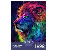 Rompecabezas para Adultos De 1000 Piezas Rainbow Lion Wall Art Print Rompecabezas para Adultos Juguetes Antiestrés Decoración Perfecta Cumpleaños Y Navidad 52x38cm/1000pcs