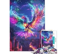 Rompecabezas para Adultos de 1000 Piezas Rainbow Phoenix Rising Divertidas Actividades en casa para Mejorar la Memoria Juego práctico para Mayores de 14 años (50x75cm)