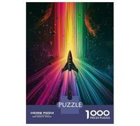 Rompecabezas para Adultos De 1000 Piezas Rainbow Space Rocket Rompecabezas para Adultos Juego De Ingenio Análisis Y Lógica Actividades Divertidas para Hacer En Casa, 52x38cm/1000pcs