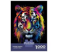 Rompecabezas para Adultos De 1000 Piezas Rainbow Tiger Rompecabezas para Adultos Juegos De Relajación Regalo De Cumpleaños Regalos para Reducir El Estrés 70x50cm/1000pcs