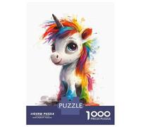 Rompecabezas para Adultos De 1000 Piezas Rainbow Unicorn(3) Rompecabezas para Adultos Juego Práctico Corte De Precisión 52x38cm/1000pcs