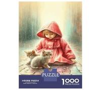 Rompecabezas para Adultos De 1000 Piezas Rainy Day with Kittens Rompecabezas para Adultos Juegos Divertidos Pero Divertidos Y Humorísticos Cumpleaños 52x38cm/1000pcs