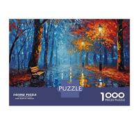 Rompecabezas para Adultos De 1000 Piezas Rainy Night in The Park-1 Rompecabezas para Adultos Juego De Ingenio Análisis Y Lógica Cumpleaños Y Navidad 38x26cm/1000pcs