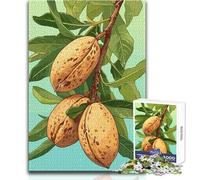 Rompecabezas para Adultos de 1000 Piezas: Rama de Almendro con almendras maduras Juego Educativo Familiar Una Obra de Arte Regalo de cumpleaños Tamaño 38x26cm