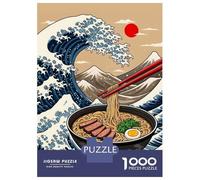 Rompecabezas para Adultos De 1000 Piezas Ramen Great Wave Rompecabezas para Adultos Juego Práctico Corte De Precisión 70x50cm/1000pcs