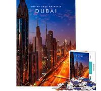 Rompecabezas para Adultos de 1000 Piezas Rascacielos de Dubái desafío para la Inteligencia Cerebral Juguetes adictivos Juegos relajantes Montaje de Patrones Excelentes Regalos (tamaño 38x26cm)