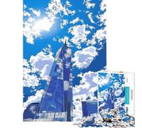 Rompecabezas para Adultos de 1000 Piezas Rascacielos de Nueva York bajo un Cielo Azul Juego práctico para Adultos Ideal para divertirse en Familia cumpleaños y Navidad (38x26cm)