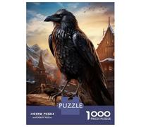 Rompecabezas para Adultos De 1000 Piezas Raven in Sunset Rompecabezas Práctico Juego Regalo De Cumpleaños Cumpleaños Y Navidad 52x38cm/1000pcs