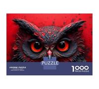 Rompecabezas para Adultos De 1000 Piezas Red-Eyed Owl Rompecabezas Juego De Ingenio Regalos para Mujeres Regalos De Juegos Desafiantes 38x26cm/1000pcs