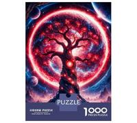 Rompecabezas para Adultos De 1000 Piezas Red Fantasy Space Tree Rompecabezas Juguetes Antiestrés, Divertidos Y Humorísticos Regalos para Reducir El Estrés 52x38cm/1000pcs