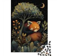 Rompecabezas para Adultos De 1000 Piezas Red Panda Wall Art Print-1 Rompecabezas para Adultos Juegos Relajantes Decoración De Pared Cumpleaños Y Navidad 52x38cm/1000pcs