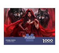 Rompecabezas para Adultos De 1000 Piezas Red Riding Hood Fantasy Art Print Rompecabezas para Adultos Juego De Ingenio Análisis Y Lógica Cumpleaños Y Navidad 70x50cm/1000pcs