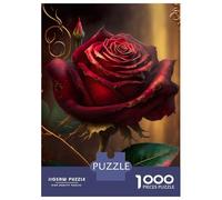Rompecabezas para Adultos De 1000 Piezas Red Rose of Life Rompecabezas para Adultos Juego De Ingenio Pero Divertido Y Humorístico Cumpleaños 52x38cm/1000pcs