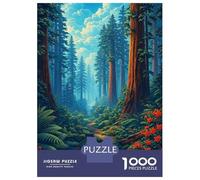 Rompecabezas para Adultos De 1000 Piezas Redwood National Park Path Rompecabezas para Adultos Juegos Relajantes Desafío Difícil Actividades Divertidas En Casa 52x38cm/1000pcs