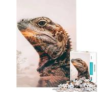 Rompecabezas para Adultos de 1000 Piezas Reflejo de Lagarto del Desierto Juego Educativo Juguete desafiante Juegos educativos una Obra de Arte Regalo artístico (tamaño 38x52cm)
