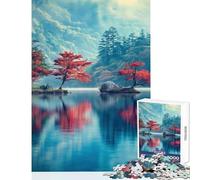 Rompecabezas para Adultos de 1000 Piezas Reflejos del Lago Sereno Juguetes antiestrés Regalos de cumpleaños Juegos educativos descompresión Intelectual tamaño 38x52cm