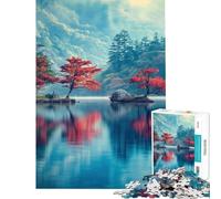 Rompecabezas para Adultos de 1000 Piezas Reflejos serenos del Lago Ayuda a ejercitar el Cerebro Actividades Familiares Juego Educativo para Mayores de 14 años (50x75cm)