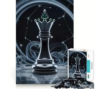 Rompecabezas para Adultos de 1000 Piezas Reina de ajedrez con Constelaciones y Humo Diseño nítido y Divertido Juego Relajante Regalo Ideal para Navidad (38x26cm)