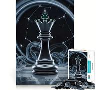 Rompecabezas para Adultos de 1000 Piezas Reina de ajedrez con Constelaciones y Humo Diseño nítido y Divertido Juego Relajante Regalo Ideal para Navidad (38x52cm)