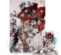 Rompecabezas para Adultos de 1000 Piezas Reina DE Las Calaveras Hecho de Papel,para Mayores de 14 años Juego desafiante Regalo - Juego desafiante。tamaño:38x52cm/14.96x20.47pulgada