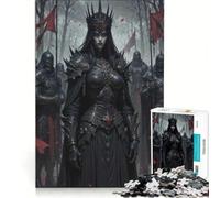 Rompecabezas para Adultos de 1000 Piezas: Reina Oscura y Guerreros Acorazados, Juego Familiar, antiestrés, cumpleaños y Navidad 38x52cm