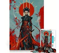 Rompecabezas para Adultos de 1000 Piezas Reina Samurai Luna de Sangre,diseño de Corte Fino,desafío Inteligente y Divertido,Juego para Momentos de Tranquilidad,Regalo de cumpleaños para Aficionados