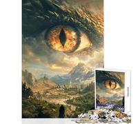 Rompecabezas para Adultos de 1000 Piezas Reino del Señor Dragón Juguete para decoración de Pared Regalo para cumpleaños Juego Educativo con Piezas Completamente entrelazadas de Formas aleatorias