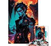 Rompecabezas para Adultos de 1000 Piezas Reinos de Fuego y Sombras (Hades) Juego práctico para Adultos Ideal para divertirse en Familia cumpleaños y Navidad (tamaño 50x75cm)