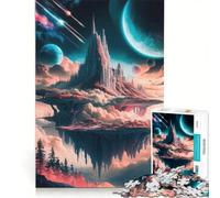 Rompecabezas para Adultos de 1000 Piezas: Reinos del Castillo Celestial Juego práctico para Relajarse y desconectar Ideal para Decorar el Escritorio 50x75cm