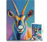 Rompecabezas para Adultos de 1000 Piezas, Retrato Colorido de órix, Rompecabezas, Juegos Familiares, Regalo de cumpleaños, Regalo de Amigo Secreto, tamaño 38x52cm