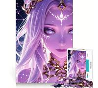 Rompecabezas para Adultos de 1000 Piezas,Retrato de Belleza de Lavanda Celestial,Corte Premium,Juguete Inteligente para el Cerebro,diversión sin Preocupaciones,Regalo de Arte navideño (38x26cm)
