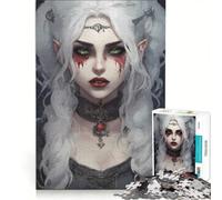 Rompecabezas para Adultos de 1000 Piezas: Retrato de Elfo fantástico con lágrimas de Sangre, Juego Educativo, Ideal para la diversión Familiar, Perfecto como Regalo para Toda la Familia 50x75cm