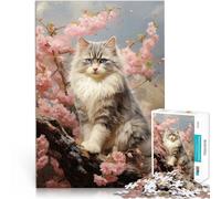 Rompecabezas para Adultos de 1000 Piezas Retrato de Gato Ragdoll Juguetes educativos de Aprendizaje Regalo de cumpleaños 75x50cm