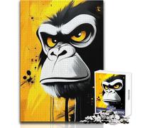 Rompecabezas para Adultos de 1000 Piezas, Retrato de Gorila Enojado, Juego Educativo Familiar, decoración, Gran Regalo, tamaño 38x52cm