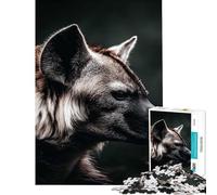 Rompecabezas para adultos de 1000 piezas Retrato de hiena a la luz natural Juegos familiares Desafío para la inteligencia cerebral Juguetes adictivos Excelentes regalos Una obra de arte Tamaño 38x52cm