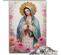 Rompecabezas para Adultos de 1000 Piezas: Retrato de María la Madre Desafío difícil para aliviar el estrés Regalos de Amigo Secreto para Mayores de 14 años tamaño 50x75cm