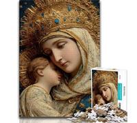 Rompecabezas para Adultos de 1000 Piezas, Retrato de María Madre, Rompecabezas difícil, desafío de Inteligencia Cerebral, Juguetes adictivos para decoración del hogar (tamaño 75x50cm)