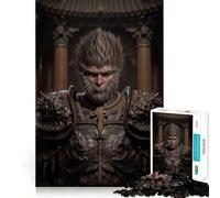 Rompecabezas para Adultos de 1000 Piezas,Retrato de Wukong de Black Myth,Arte de Corte Fino,desafío Inteligente y Divertido,Juego para Momentos de Tranquilidad,Regalo de cumpleaños para Aficionados