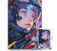 Rompecabezas para Adultos de 1000 Piezas, Retrato Femenino ciberpunk, Juego Educativo, Regalo de cumpleaños, Regalo de Amigo Secreto, tamaño 50x75cm