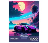Rompecabezas para Adultos De 1000 Piezas Retro Car 8 Rompecabezas Práctico. Juego De Patrones De Montaje 70x50cm/1000pcs